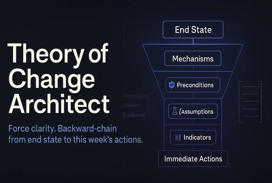 ChatGPT clarity prompt “Theory of Change Architect”