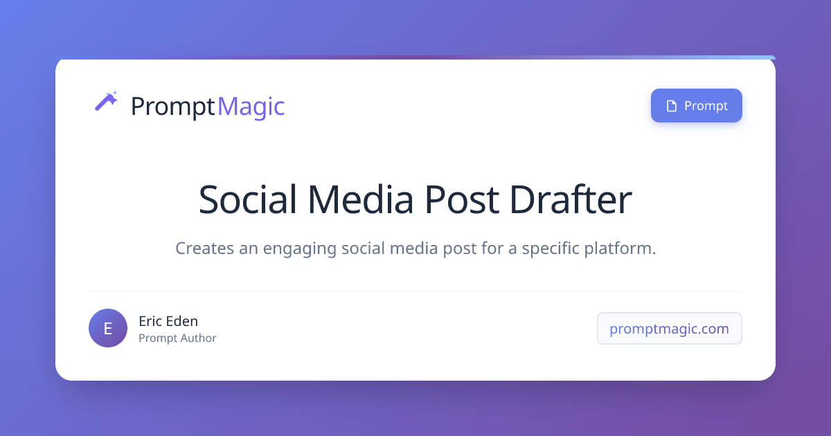 Social Media Post Drafter