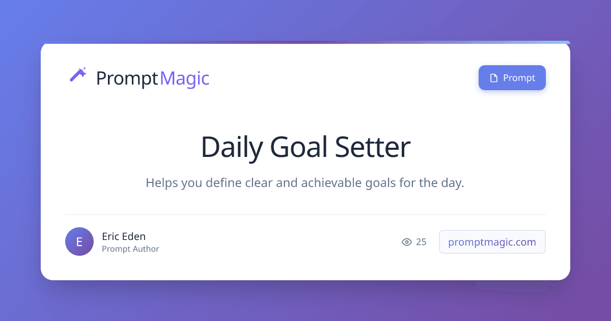 Daily Goal Setter