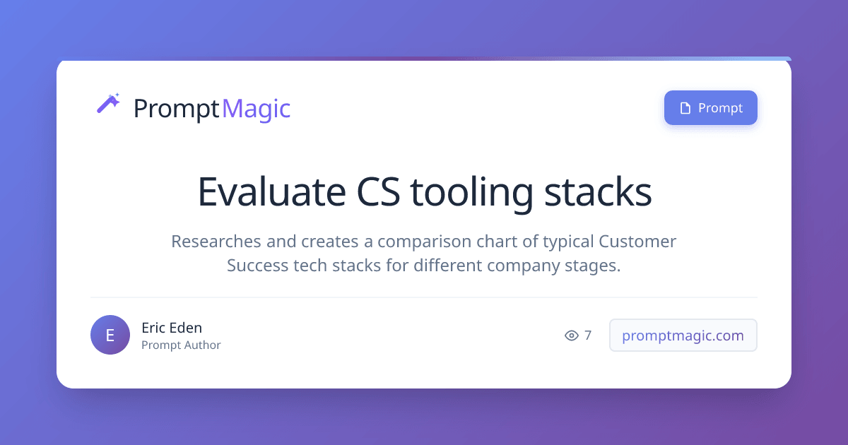 Evaluate CS tooling stacks