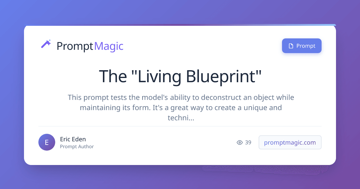 The "Living Blueprint"