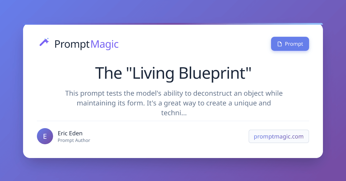 The "Living Blueprint"