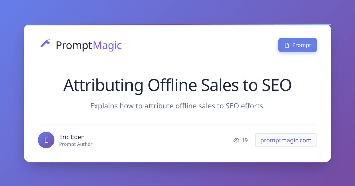 Attributing Offline Sales to SEO