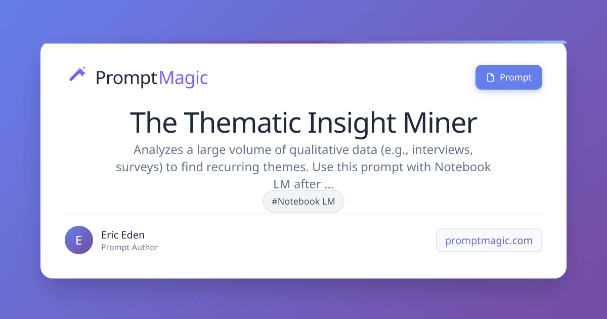 The Thematic Insight Miner