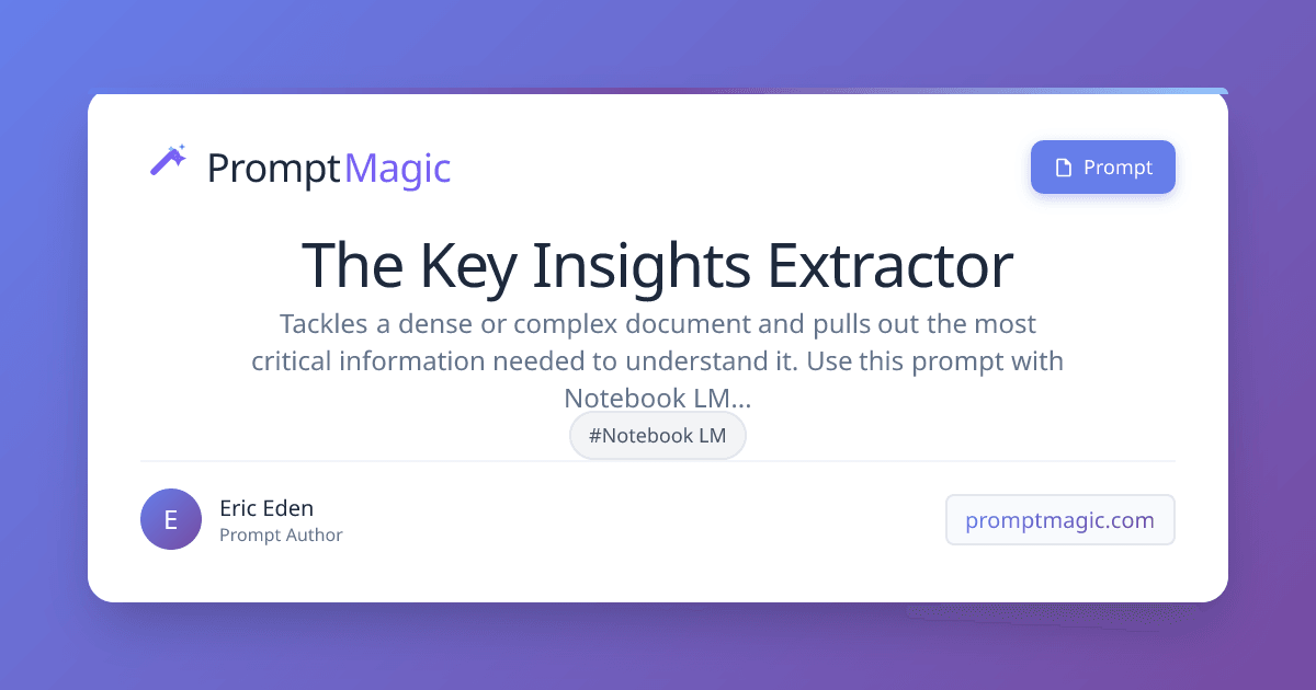 The Key Insights Extractor