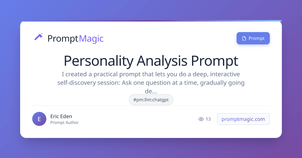 Personality Analysis Prompt 
