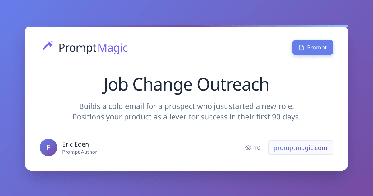 Job Change Outreach