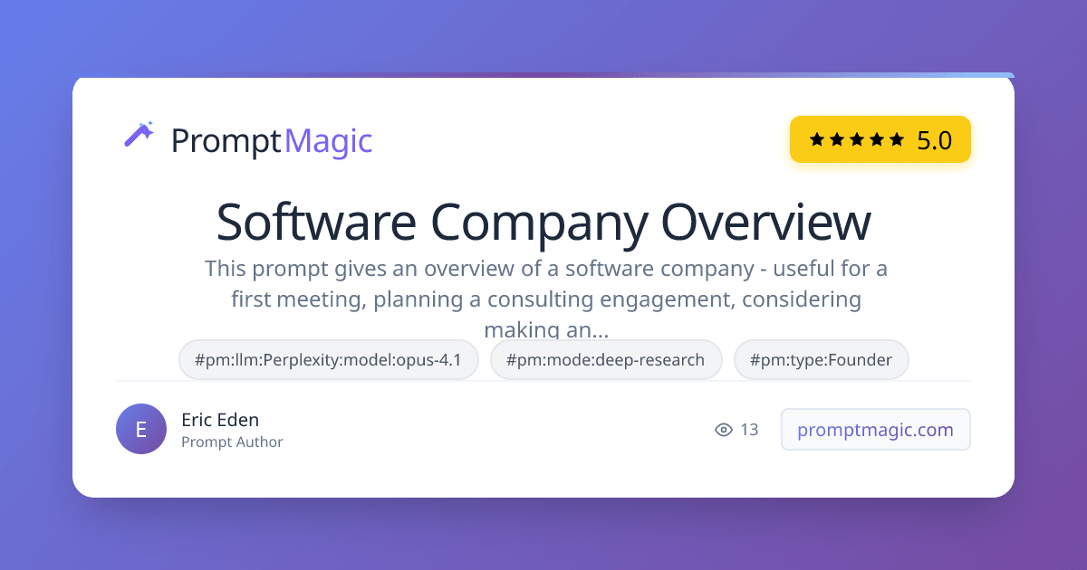 Software Company Overview