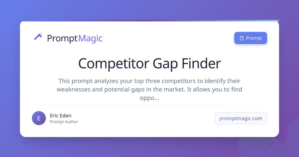 Competitor Gap Finder