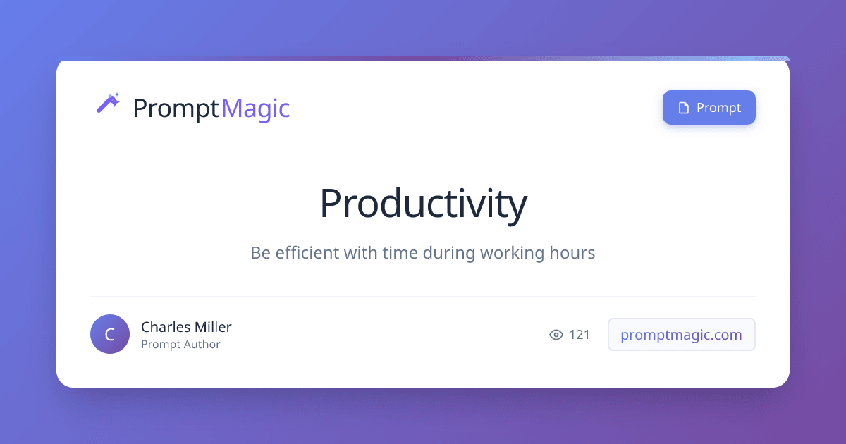 Productivity