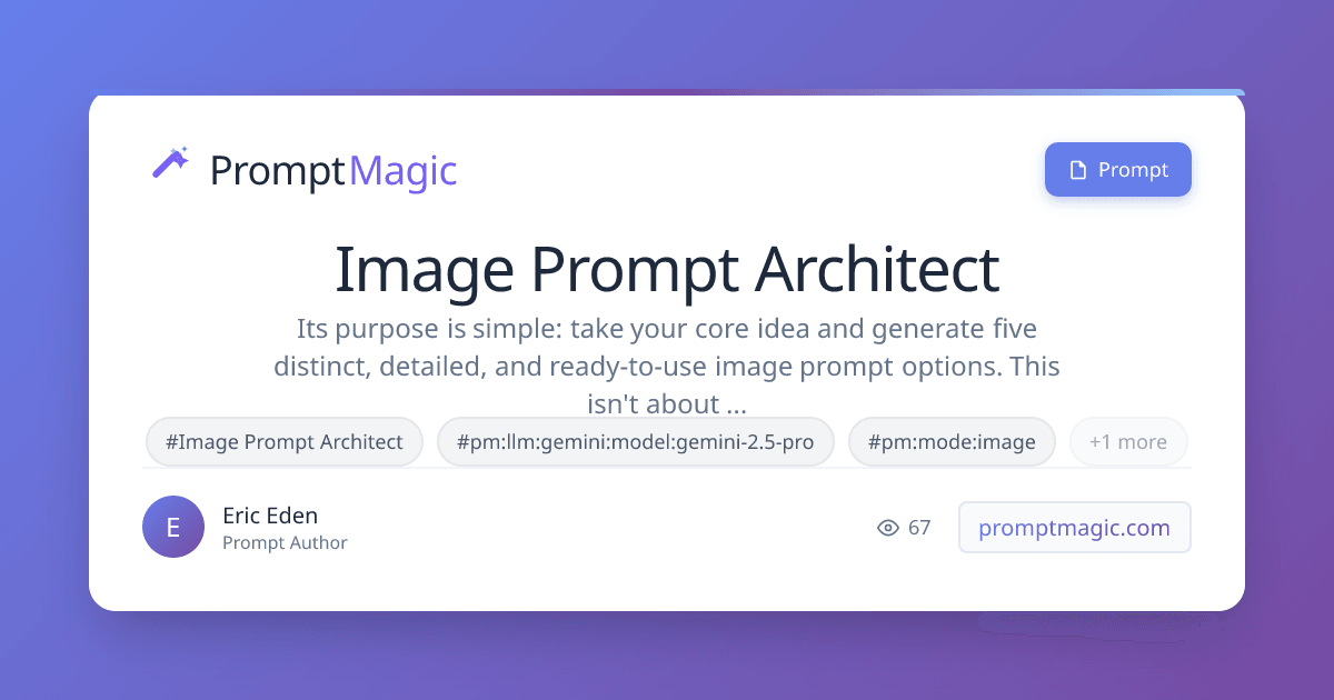 Image Prompt Architect