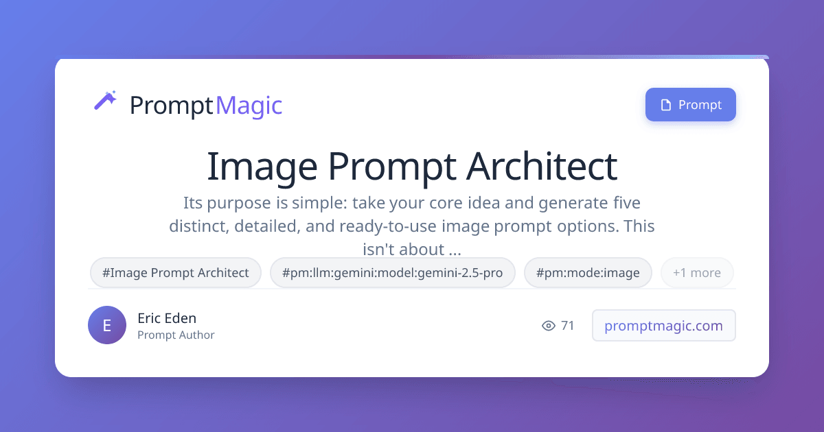 Image Prompt Architect