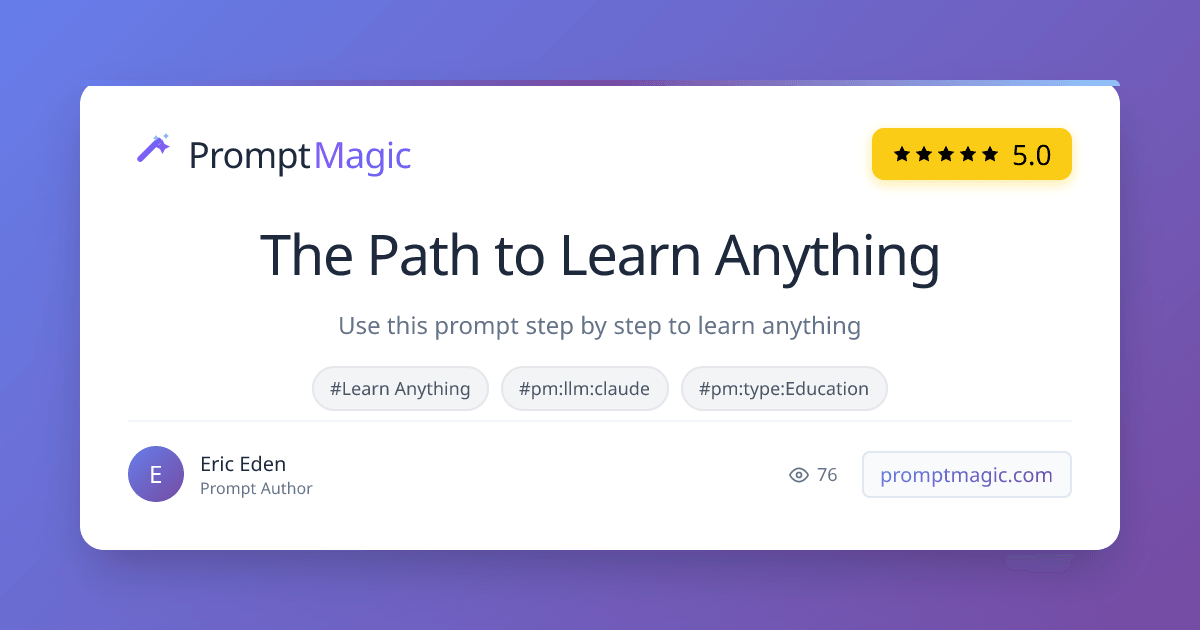 The Path to Learn Anything