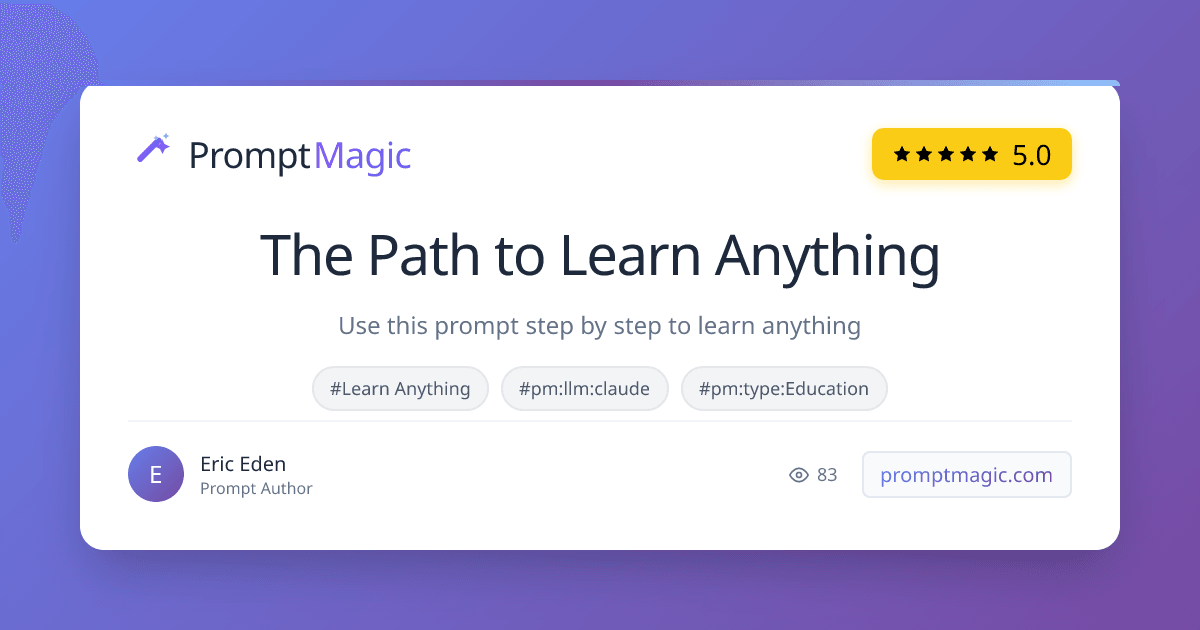 The Path to Learn Anything