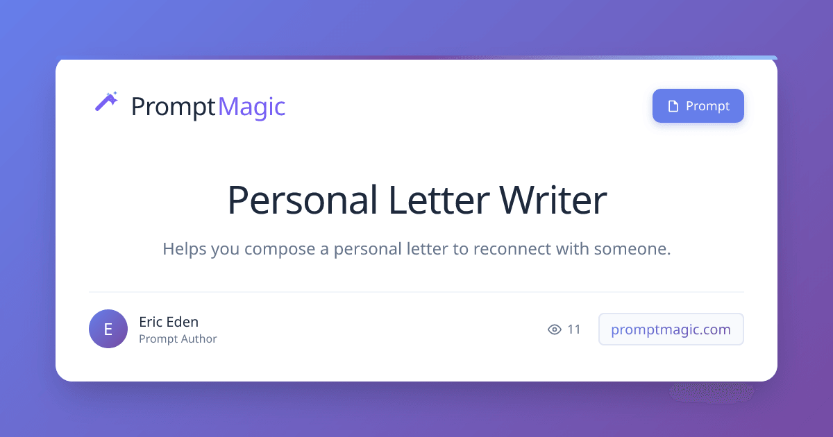 Personal Letter Writer