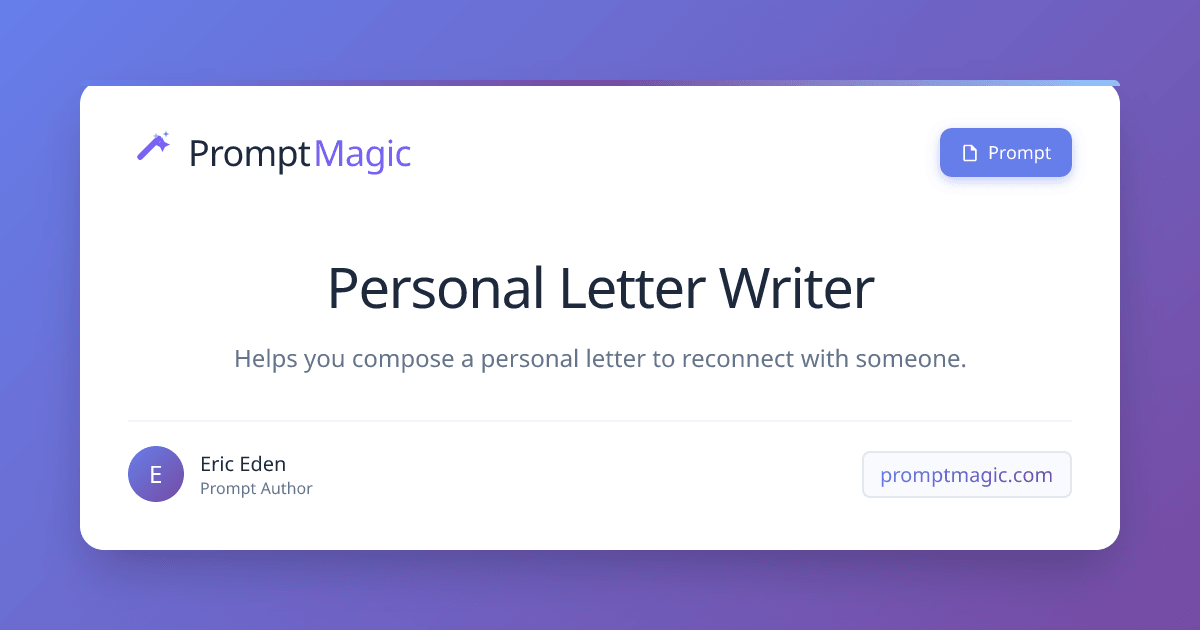 Personal Letter Writer