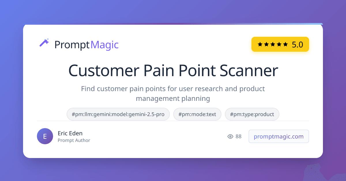 Customer Pain Point Scanner