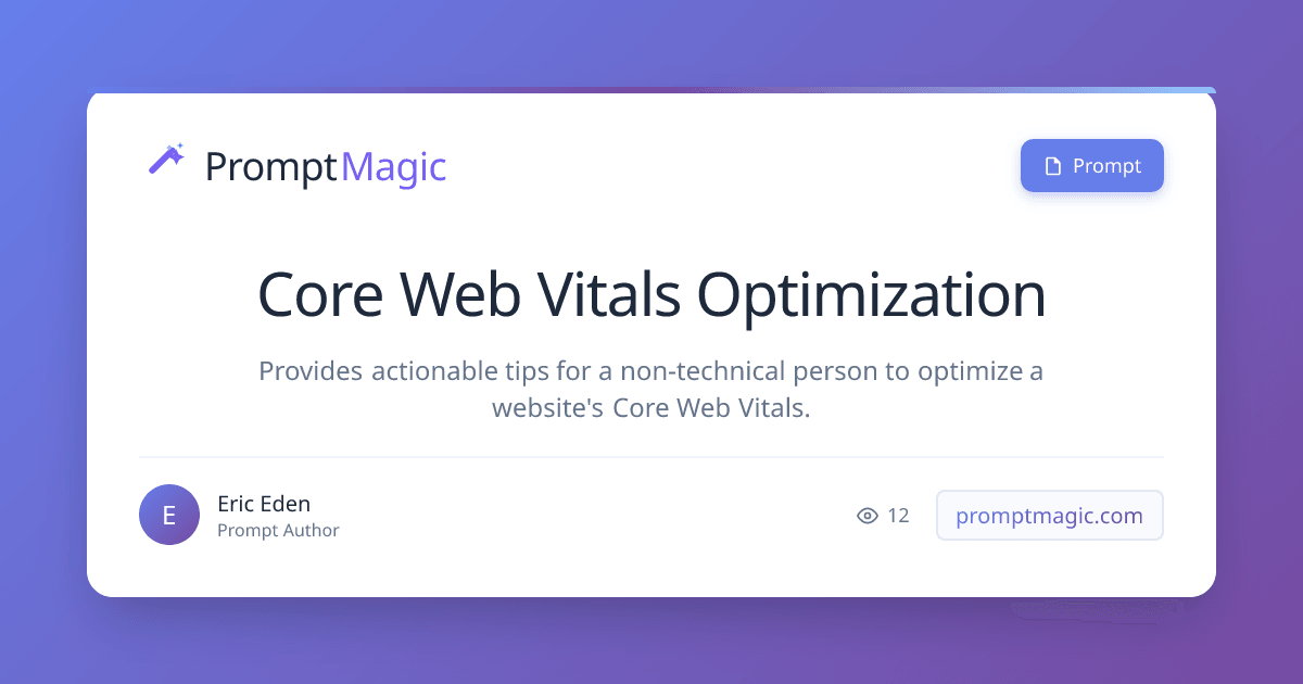 Core Web Vitals Optimization