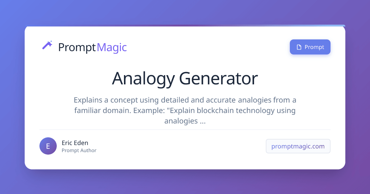 Analogy Generator