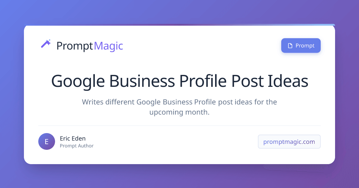 Google Business Profile Post Ideas
