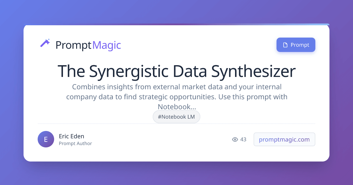The Synergistic Data Synthesizer