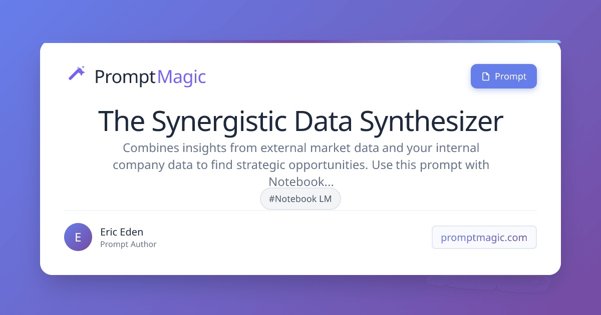 The Synergistic Data Synthesizer