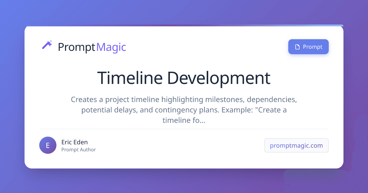 Timeline Development