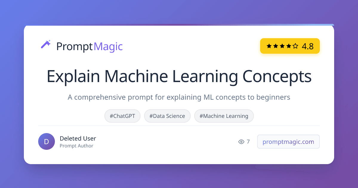 Explain Machine Learning Concepts