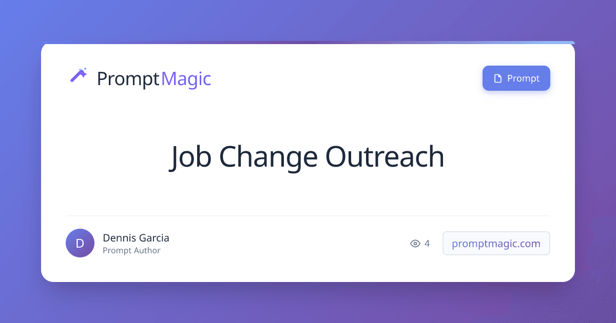 Job Change Outreach