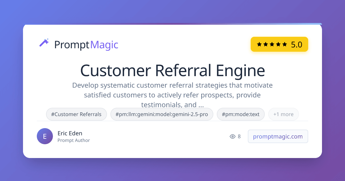Customer Referral Engine