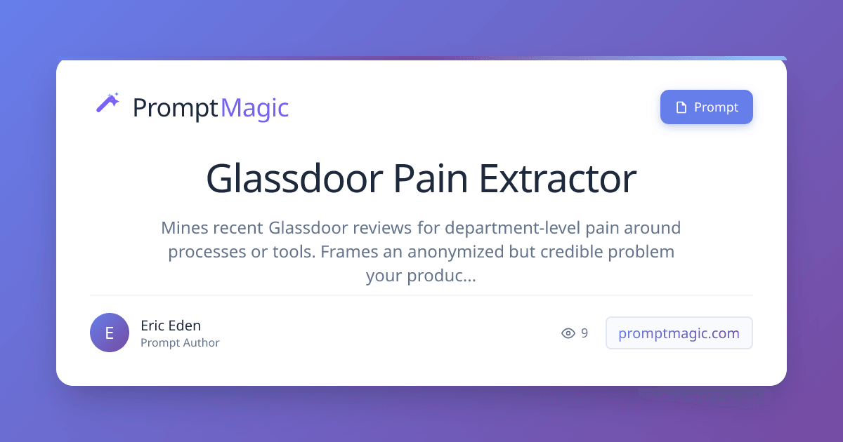 Glassdoor Pain Extractor
